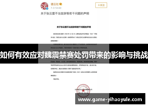 如何有效应对魏震禁赛处罚带来的影响与挑战