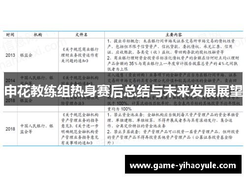 申花教练组热身赛后总结与未来发展展望