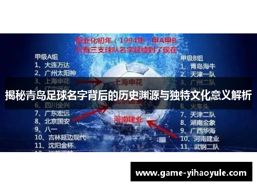 揭秘青岛足球名字背后的历史渊源与独特文化意义解析
